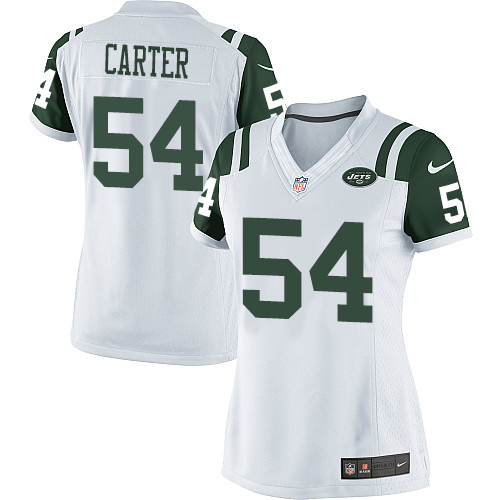 Women's Limited Bruce Carter Nike Jersey White Road - #54 NFL New York Jets